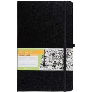 Notebook Antra Notes A6 Linia Romantyzm — A6 lined notebook, black cover, MPN 254234