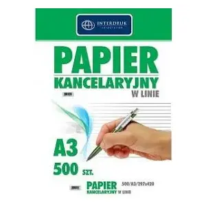 Office paper INTERDRUK A3 lined 500 sheets, ruled A3/500