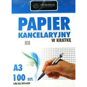 Office paper INTERDRUK A3 squared (graph) pad — 100 sheets