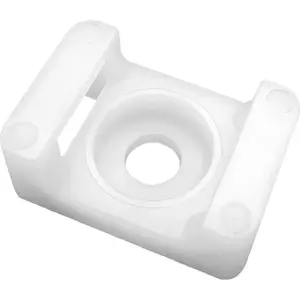 Кабельный седловый хомут ORNO OR-AE-13204/100, прижимной с креплением винтом, 22×16 мм, отверстие 6,8 мм, белый, 100 шт.