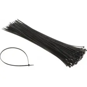 Cable organizer strips No name OPASKA KABLOWA OPC-450X4.8/B*P100 450 mm × 4.8 mm, pack of 100