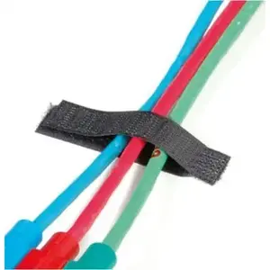 Velcro kabeļu organizators ONE-WRAP plakanā stiprinājuma lente 16 x 70 mm, melna, viengabals