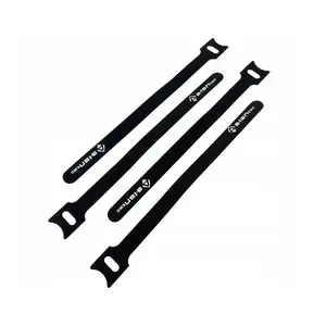 Kabeļu aizdares siksna Alantec Opaska rzepowa ar cilpu 200 mm × 12 mm, melna