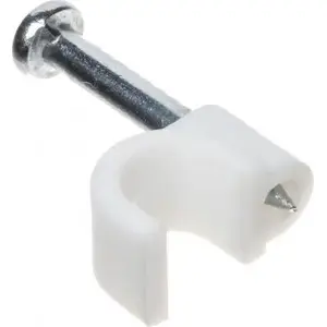 Cable organizer mounting clips white 100 pcs, No name TRZ-4*P100