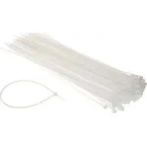 Kabeļu organizators No name OPASKA KABLOWA OPC-400X4.8/W*P100 — 400 mm x 4.8 mm kabeļu stiprinājumi, iepakojums