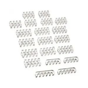 Cable organizer pack SILVERSTONE ZUUV-280 transparent holder, 20 pieces