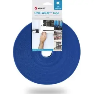 Cable Organizer Velcro One Wrap 10 mm width, Blue, 25 m – Velcro brand