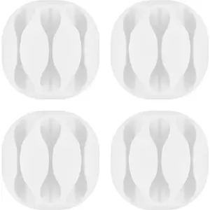 Kabeļu vadības kanāls GOOBAY 70373 galdam, balts, 34,3×34,3×15 mm, 4 gab.