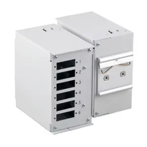 Optiskā šķiedru zaru kārba TECHLY I-CASE DIN-SPLICET, tērauda korpuss, pelēka, 61×113×115 mm