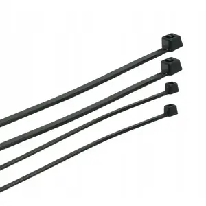 Kabeļu saišķi Plastrol melni 3,6 x 350 mm, 100 gab. — kabeļu organizētājs