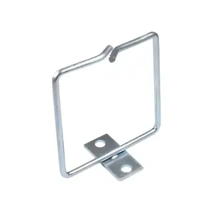 Kabeļu skava Alcasa GC-N0047 — cinkota tērauda, metālisks, maksimālais saišķa Ø 80 mm, 80×80×4 mm
