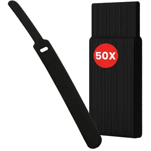 Kabeļu saites ar velcro LTC ProBasic komplekts 50 gab.