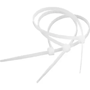 Cabletech kabeļu saites baltas 2,5 mm × 100 mm, iepakojums 100 gab. — Cabletech NAR0047-10.1