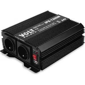 Инвертор напряжения Volt 800/1200W 24В→230В модель 20039