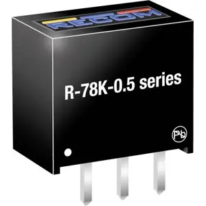 DC/DC Converter BENEDICT R-78K3.3-0.5 — Output 3.3 V, 0.5 A, 1.65 W (MPN R-78K3.3-0.5)