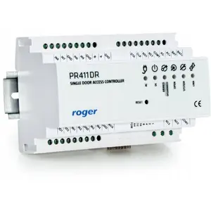 RoGer PR411DR DIN‑rail access controller with built‑in 1.5A power supply