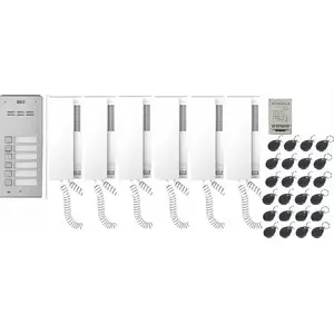 ACO FAM-P-6NPACC NT surface-mounted intercom panel for 6 apartments, natynkowy