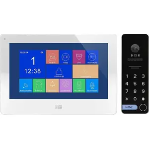 Video door phone ORNO TAURI MEMO OR-VID-EX-1062/W — 7" color LCD, hands-free, touch, OSD menu, SD card slot, DVR, gate control, keypad & RFID, white