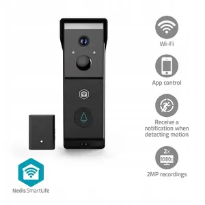 Video intercom Nedis SmartLife WIFICDP31BK — battery-powered, 2× Full HD 1080p cameras