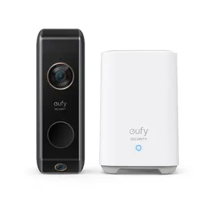 Video doorbell Eufy E8213 — dual motion detection, 16 GB, 2560×1920, wireless, black/white
