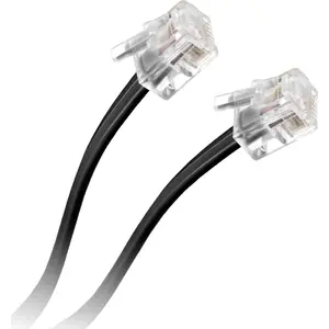 Telephone cable LP LX9113P 2 m, plug-to-plug, black