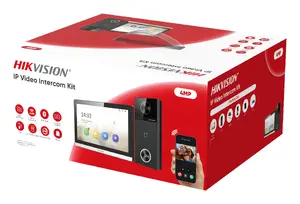 Video interkoms Hikvision DS-KIS610-P 17,8 cm (7") displejs, 2688×1520 izšķirtspēja, H.264/H.265/M-JPEG, IP65, IR nakts redze