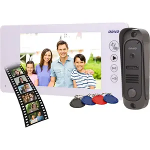 Video intercom set ORNO OR-VID-JS-1053/W, 7" LCD monitor, pin hole camera, memory, RFID keyfob reader, white