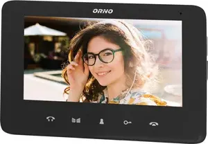 ORNO video monitor, color LCD 7" for INDI and SCUTI sets, gate opening, intercom, black