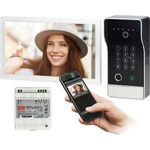 Video intercom set ORNO Guardo OR-VID-MO-1076/W/S — white, door station and indoor monitor