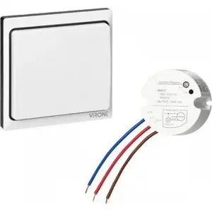 Wireless Rechargeable Doorbell Transmitter Virone ON-WB-1 with Receiver (battery-free transmitter)