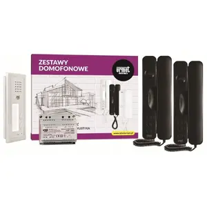 Door intercom set DD-Print 6025/442-N with two call buttons, surface-mounted