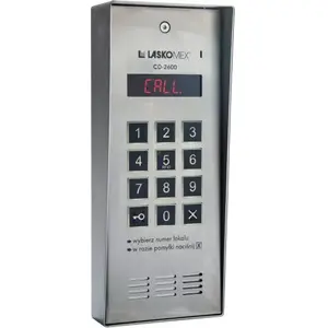 Аудиодомофон Laskomex CD-2600R с RFID-считывателем ключей, нержавеющая сталь, накладной