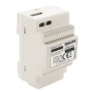 Doorbell transformer Philips DES1000DPS/29 — 24 V output, 100–240 V input, plastic housing (60×55×90 mm)