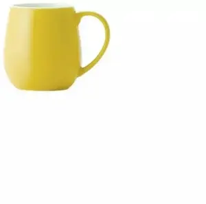 Origami Aroma Barrel Mug — ceramic tea/coffee mug, 320 ml, yellow