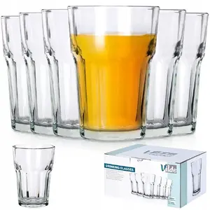Glass drinkware set Vilde 360 ml — 6 pieces (tumblers for juice and water)