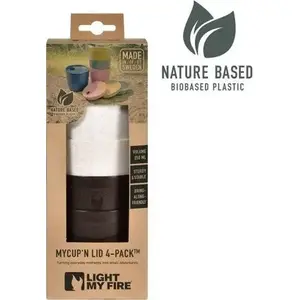 Light My Fire MyCup'n Lid Short 4-pack — replacement lids for MyCup, cocoa cream