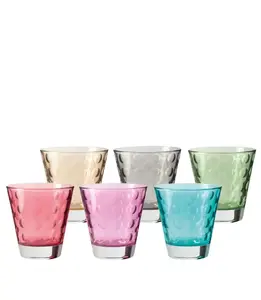 Water glass set LEONARDO L-047284 — glass, multicolour, 6 pcs, pack size 260×174×98 mm