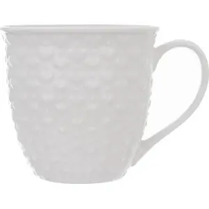 Ceramic large mug ORION SERCA with handle, 580 ml, white