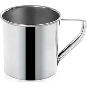 Stainless steel camping pot ORION Kubek with handle, 8 cm diameter, 0.3 L