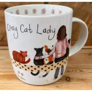 Krūze Crocodile Creek Kubek M02 Crazy Cat Lady Kociara — keramikas krūze