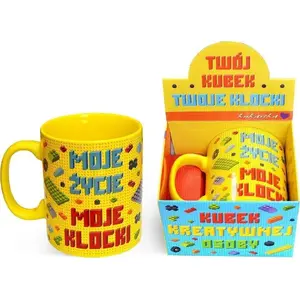 Mug KUKARTKA Kubek Gigant G 061 'Moje życie, moje klocki' – oversized ceramic beverage mug