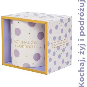 Gift mug 'Kochaj, żyj i podróżuj' — No name ceramic printed cup