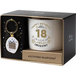 Gift set for 18th birthday Slowmoose — white and gold decorative party set