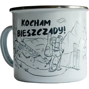 Emaljēta krūze Travelset modelis 441952 «Kocham Bieszczady!» — ceļojumu krūze, emalja