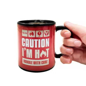 Mug ThumbsUp Mad Monkey 0.3 L Black/Red, Single universal cup, 80×95×120 mm