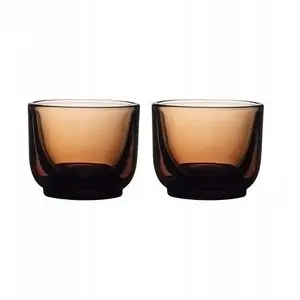 Glass espresso cup set FELLOW Pirch Espresso 100 ml, amber, 2 pieces