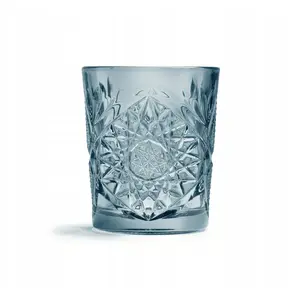 Glass tumbler JetWorld HOBSTAR 355 ml – blue drinking glass, reusable