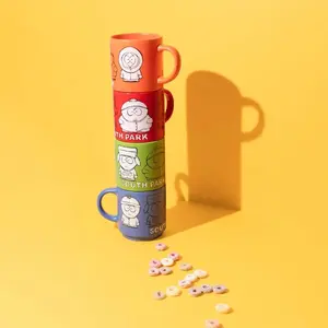 Ceramic Mug Set with Stand 300 ml, Excellent Houseware, 4 pcs