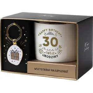 Gift set for 30th birthday white and gold by Slowmoose