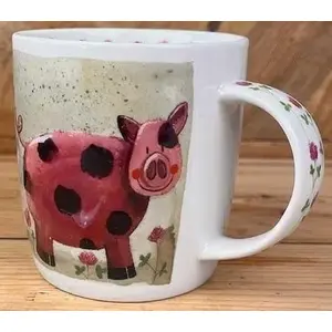 Mug GIRO M59 Świnka Pearl — ceramic drinking mug, 330–350 ml (approx.)